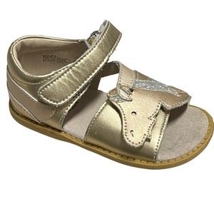 Livie & Luca Toddler Gold Unicorn Sandals Size 8 EUC
